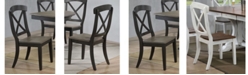 ICONIC FURNITURE Company Transitional X-Back Dining Chairs, Set of 2
